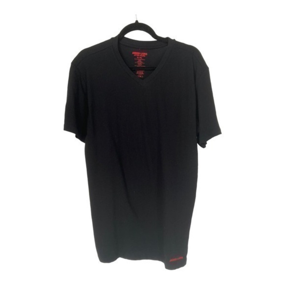 Jared‎ Lang After Hours Slim Fit Black V-Neck Short Sleeve T-Shirt Size XL